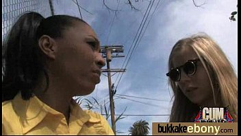 Preview 2 of 0raty Sex 60 Sal Ki - Ebony in a huge bukkake 7