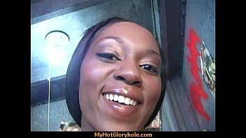 Preview 2 of Julie Cash Ass Fat - Gloryhole Secrets Ebony sucking off strangers POV 16