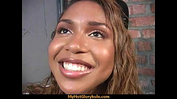 Preview 2 of Hbsches Small - Gloryhole Secrets Ebony sucking off strangers POV 11