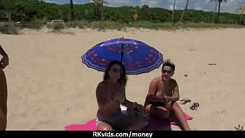 Preview 1 of Po X - Slutty amateur babe is paid cash from some crazy public sex 4