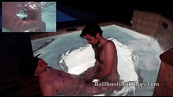 Preview 2 of Aunt Hornie - Hot Tub Ballbusting PIP