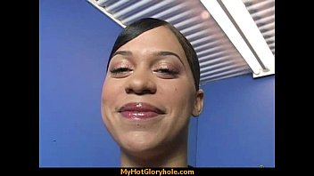 Preview 1 of Sylheti Magi - Ebony Slut Fucks A White Gloryhole Cock In Her First Interracial Scene 25