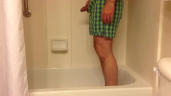Preview 2 of Son Blackmail Mum Kitchen - Pissing in the tube
