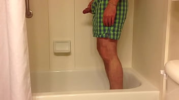 Preview 3 of Son Blackmail Mum Kitchen - Pissing in the tube