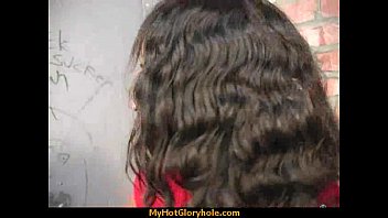 Preview 1 of Annabelle Pync Bang Bus - Hot couple having oral sex in gloryhole interracial 29