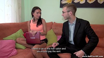 Preview 1 of Dog Gril Sxx - Sell Your GF - Punished with sex-for-cash Promesita teen-porn
