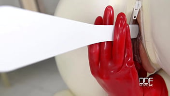 Preview 3 of Brother Fuck Hister - Latex Sex Goddess&#039_s Self-Spanking and Masturbation Solo