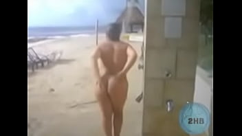 Preview 3 of Jordy With 3 Mom - Beach Nude Bath