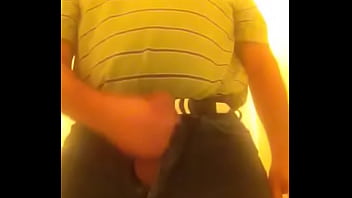 Preview 1 of Pom Asia Abg - Jerking off in hotel men&#039_s room