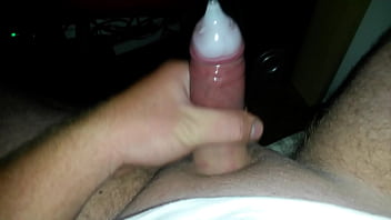 Preview 3 of Moaning Whore Wife - Young Man Solo - Cumming 6th time huge load in condom