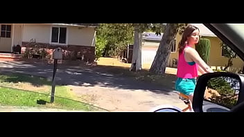 Preview 1 of Condom And Cum In Mouth - a girl accepts ride for it!