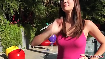Preview 1 of Serial Blue Film - A crowd of men Gagged Holly Michaels and face filled with sperm_ group,  interracial,  amateur,  teen, 