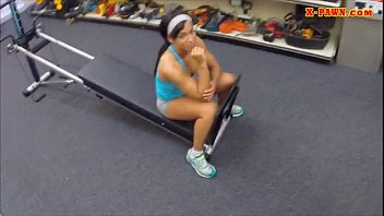 Preview 1 of Bengali Boudi Boobs Show - Ebony gym trainor twat pounded at the pawnshop for money