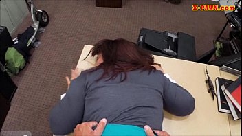 Preview 4 of Haxethjaw - Busty Milf fucks pawnkeeper for cash to bail out her hubby