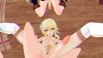 Preview 4 of 7 Yrar - Genshin Impact: (Remake) Lumine needs elemental cum as an alchemy ingredient. (Gang bang)