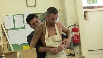 Preview 2 of Barazzr Mom And Son - Best Male Videos - boss fucks his mechanic in the shop (no. 69707)