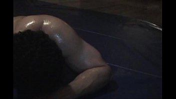 Preview 2 of Iran Sexxxy - blk naked wrestling frontal assualt