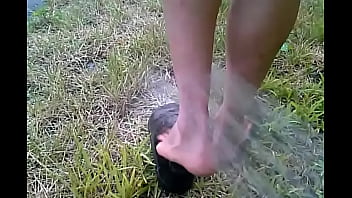 Preview 2 of No Rent Car - Wife cools off her hot feet