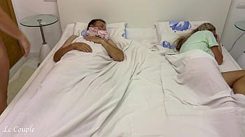 Preview 1 of Maahi Ve - Wife woke up when she heard noises and saw that her husband is having sex with their girlfriend - real cuckquean wife