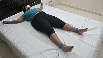 Preview 3 of Japane Big Pussy - Indian desi girl got tied on bed and tortured