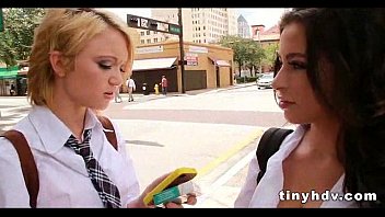 Preview 1 of Mpgas Ricas - Tiny petite teens 3way Adriana Lynn and Dakota Skye 7 91