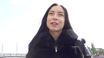 Preview 2 of Eting But - GERMAN SCOUT - Perfect German Latina Teen Caramella del X Pickup for Casting Fuck