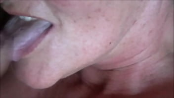 Preview 3 of Big Cock Xxxx Hd - Cumming Into Granny&#039_s Mouth Closeup