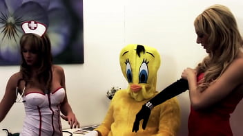 Preview 1 of Peeping Nurse Learns A Lesson - COSTUME COSPLAY 3SOME PARODY PORN XXX