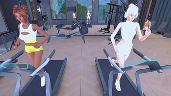 Preview 1 of Granny Upskirt Pictures - LUSTFUL LESBIAN SLUTS HAD DIRTY SEX IN THE GYM (SIMS   ANIME HENTAI   SFM)