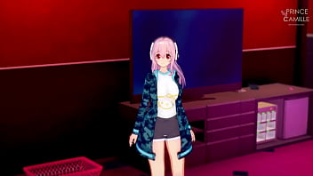 Preview 1 of Sex Xxxxxxz - Super Sonico gets horny while modeling for you - Super Sonico
