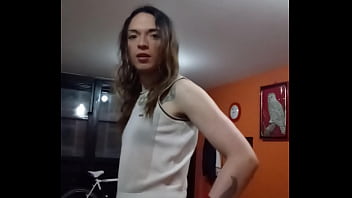 Preview 2 of Chinese Pussy Finger - natural ladyboy shery en ropa interior hormonada grabada