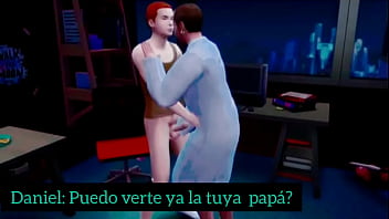Preview 2 of Creamy Dildo Masturbating - Mi padrastro me ense&ntilde_a (Sub espa&ntilde_ol)