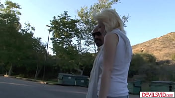 Preview 1 of Futanari And Cuties - Blonde stepdaughter sucking then fucking her black stepdad