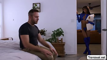 Preview 1 of Melisha Mure - Stepbro got seduced by his TS stepsis on anal sex