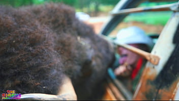 Preview 3 of Doug And Jay - Ahanu Reed Shows Bae Brattty A Good Time At A Drive Thru Safari