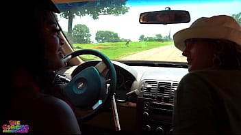 Preview 4 of Doug And Jay - Ahanu Reed Shows Bae Brattty A Good Time At A Drive Thru Safari