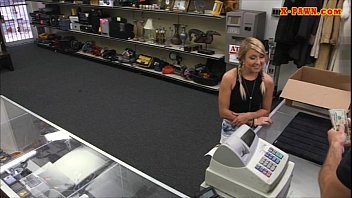 Preview 1 of Fuck Black Socks - Cute amateur blonde babe pawns her twat for her doggy