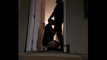 Preview 1 of Family Satori Stepmom - Trying to Get Caught! Sex in the Doorway at the Hotel