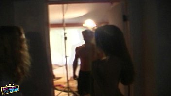 Preview 1 of Sanie Lion Xx - Lesbian fuck behind the scenes