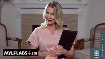 Preview 2 of Football Seck - Sexy Milf Nurse Is Looking To Help Nick Stroke His Cock