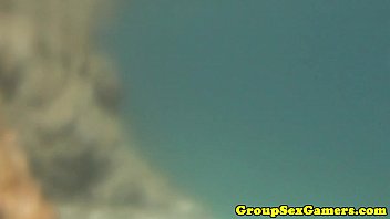 Preview 2 of Zone Kus - Beach game group pussyfucking