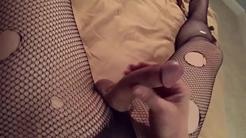 Preview 2 of Lelu Love Self Facial - I jerk off in pantyhose and cum