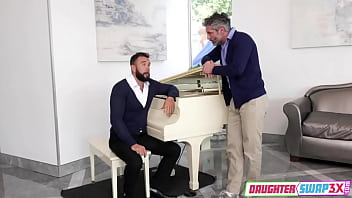Preview 2 of Coffe Tubeporn Tube Big Tits - Horny stepfathers exchange their stepdaughters&#039_ pussy to penetrate them and make them lose their virginity.