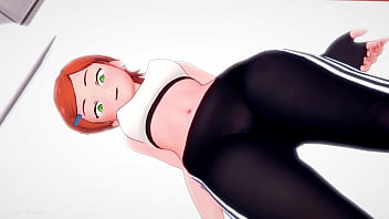 Preview 1 of Cello Fuck - Gwen no va a hacer deportes para follar en su cama (ben 10) (versi&oacute_n adulta)