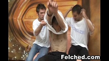 Preview 1 of Girls Sexy Fart - Threesome Felching Gays