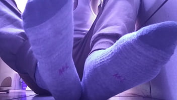 Preview 2 of Janesh Xxx - NEW SWEATY GRAY SOCKS IN YOUR FACE