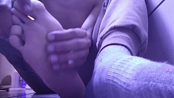 Preview 3 of Janesh Xxx - NEW SWEATY GRAY SOCKS IN YOUR FACE