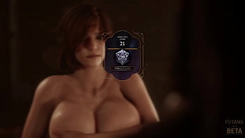 Preview 3 of Nude Boy Kdv - Hard Day - Lots of futa-women fuck a timid girl. 3d Futanari cartoon ballad