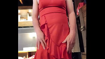 Preview 2 of Umur 8thn Sex - Sissy In A Sexy Red Dress