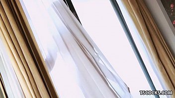 Preview 2 of Chinese Movie Xxx - Naey jerking off her shemale dick